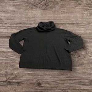 Designers Originals Women’s Black Cowl Turtleneck Sweater Size XL